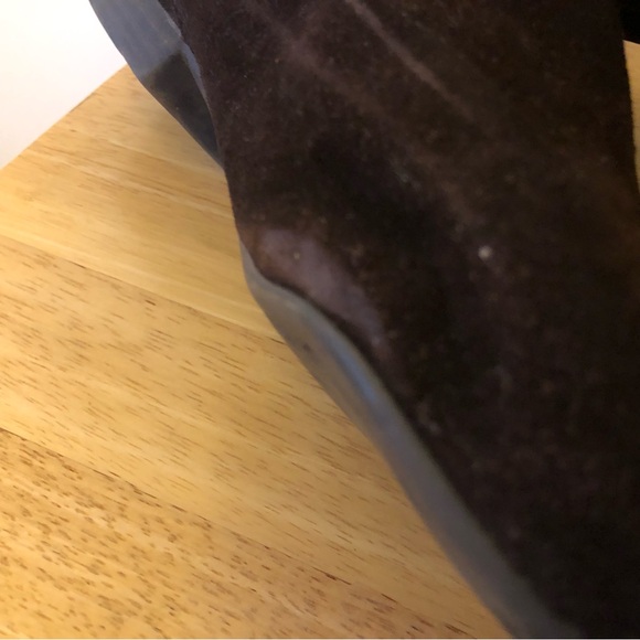 White Mountain Low Heel Dark Brown Knee-High Suede Boots (7.5) - Picture 10 of 11